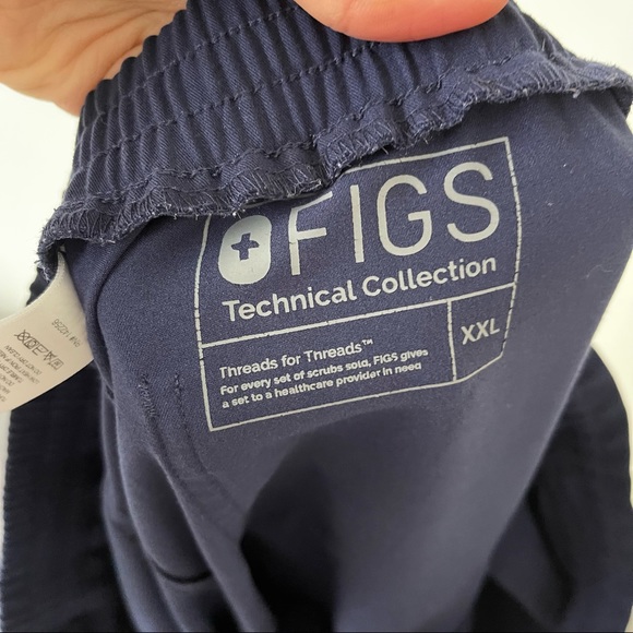 Figs Skinny Scrub Navy Blue Pants - Picture 4 of 10